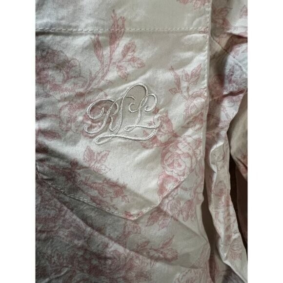 Notch Collar Floral Pyjama Top Medium LAUREN by Ralph Lauren - Picture 4 of 5